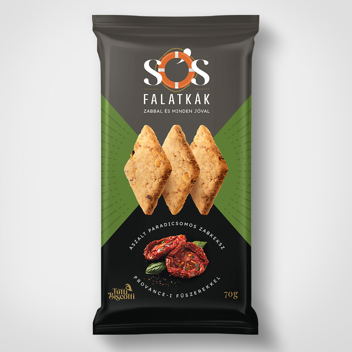 Sós Falatkák zabkeksz aszalt paradicsomos (10db x 70g)