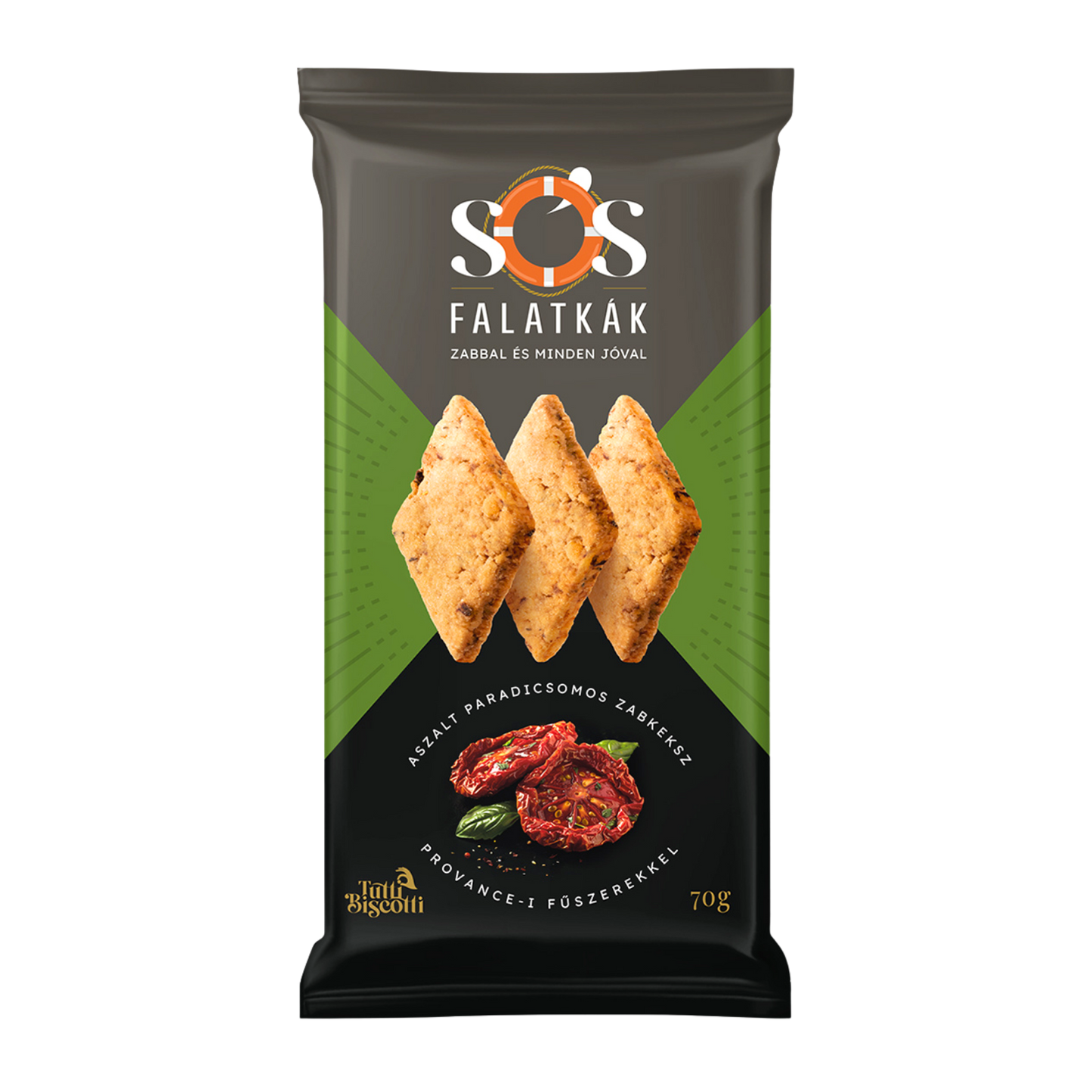 Sós Falatkák zabkeksz aszalt paradicsomos (10db x 70g)