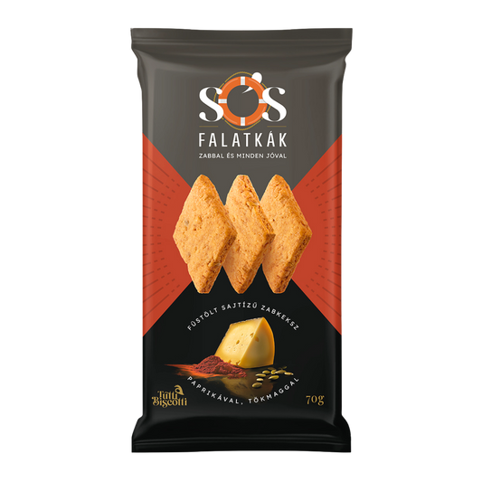 Sós Falatkák zabkeksz, füstölt sajtos (10db x 70g)
