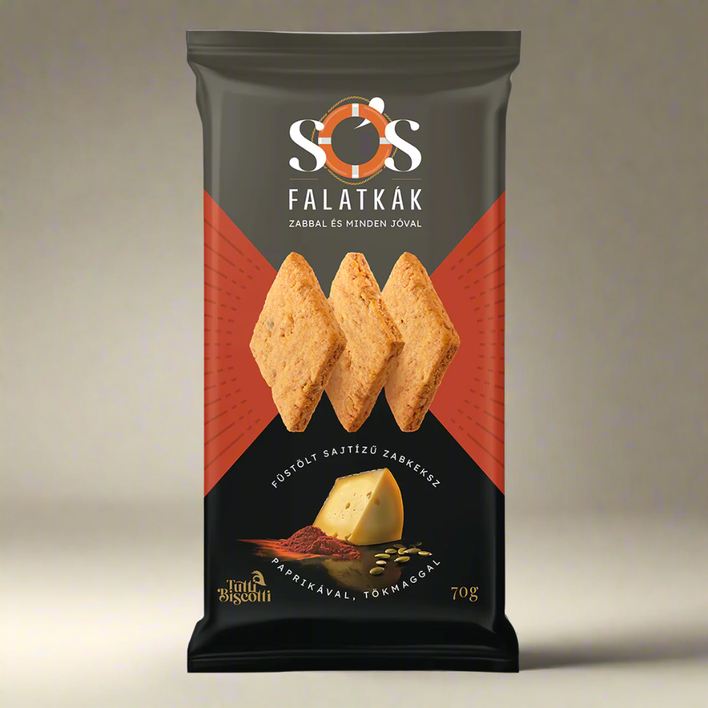 Sós Falatkák zabkeksz, füstölt sajtos (10db x 70g)