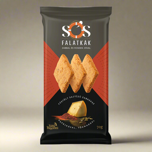 Sós Falatkák zabkeksz, füstölt sajtos (10db x 70g)