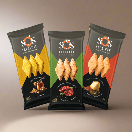 Sós Falatkák zabkeksz családi kiszerelés, vegyes válogatás (10db x 70g)